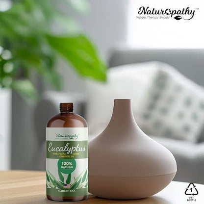 Naturopathy Eukalyptus Ätherisches Öl, therapeutische Qualität, Premium – Ideal für Aromatherapie (500 ml)