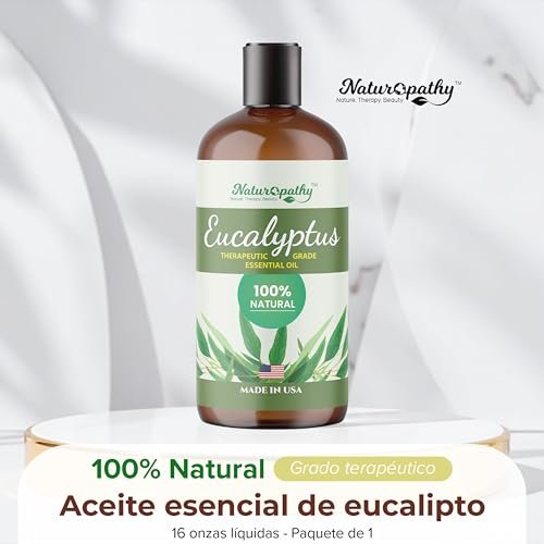 Naturopathy Eukalyptus Ätherisches Öl, therapeutische Qualität, Premium – Ideal für Aromatherapie (500 ml)
