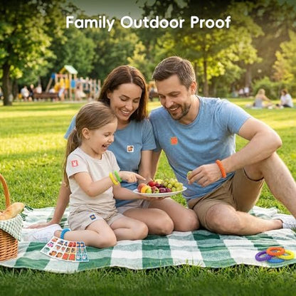 BuggyBands 360er-Pack Mückensticker für Kinder, mit 6 Mückenarmbändern, Insektenschutz-Sticker natürlich, DEET-frei, pflanzliche Inhaltsstoffe, Mückenpflaster für Outdoor und Camping