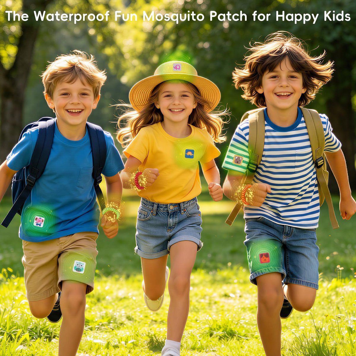 BuggyBands 360er-Pack Mückensticker für Kinder, mit 6 Mückenarmbändern, Insektenschutz-Sticker natürlich, DEET-frei, pflanzliche Inhaltsstoffe, Mückenpflaster für Outdoor und Camping