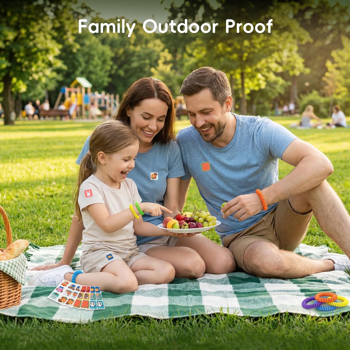 BuggyBands 360er-Pack Mückensticker für Kinder, mit 6 Mückenarmbändern, Insektenschutz-Sticker natürlich, DEET-frei, pflanzliche Inhaltsstoffe, Mückenpflaster für Outdoor und Camping