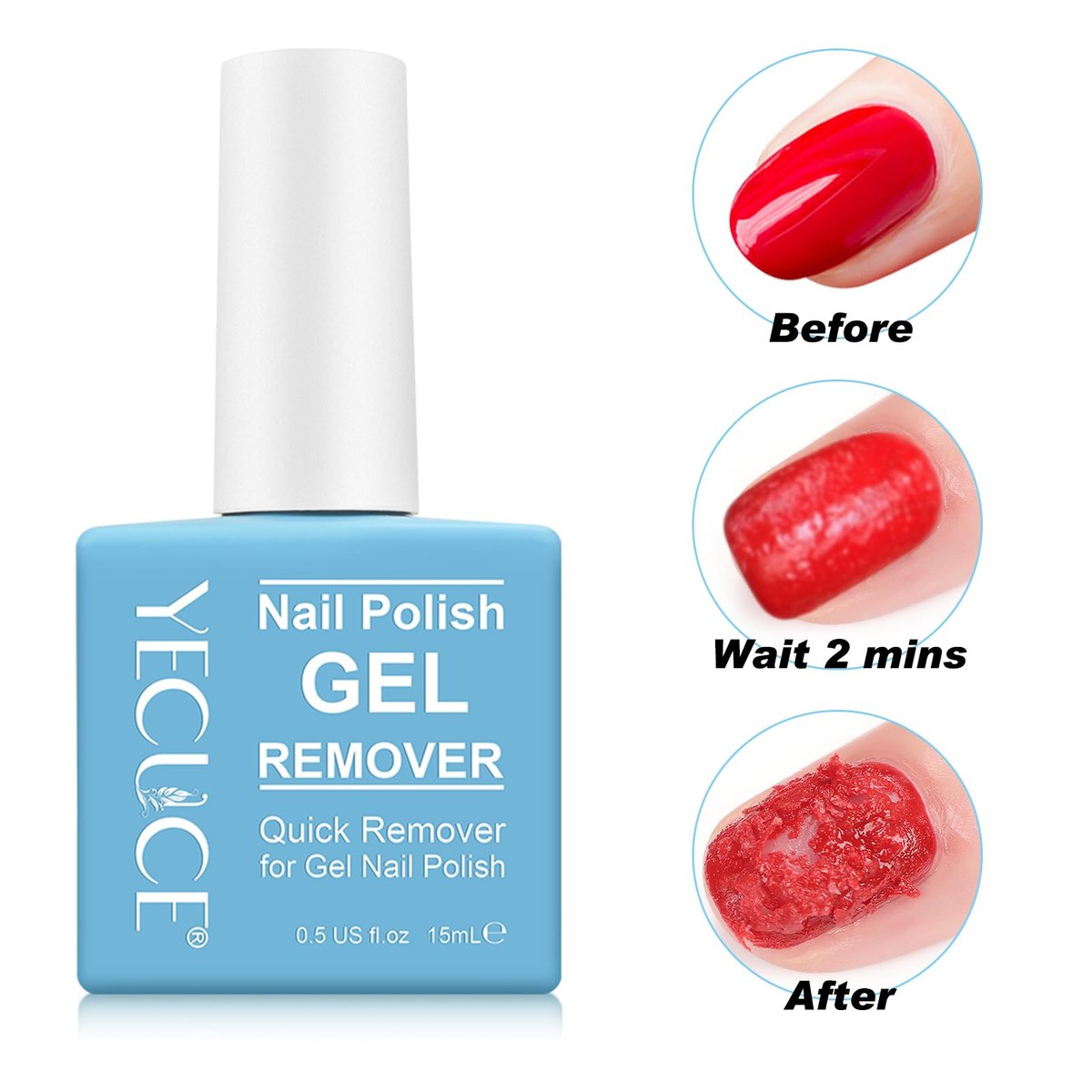 Gel-Nagellackentferner (3er-Pack) – Schnell & Schonend in 3-5 Minuten, für Salon & Zuhause