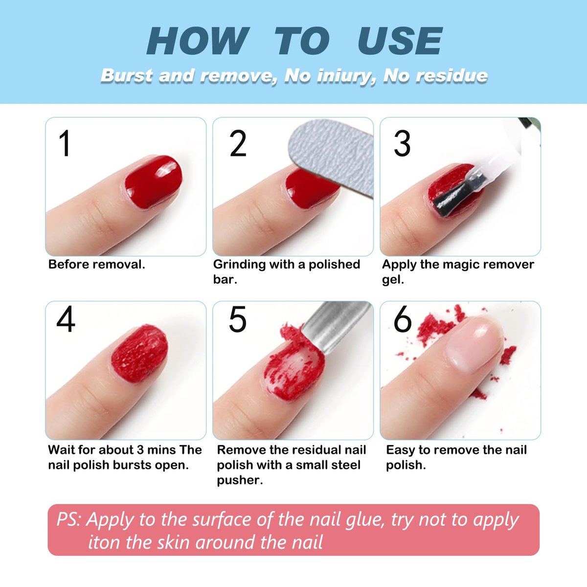 Gel-Nagellackentferner (3er-Pack) – Schnell & Schonend in 3-5 Minuten, für Salon & Zuhause