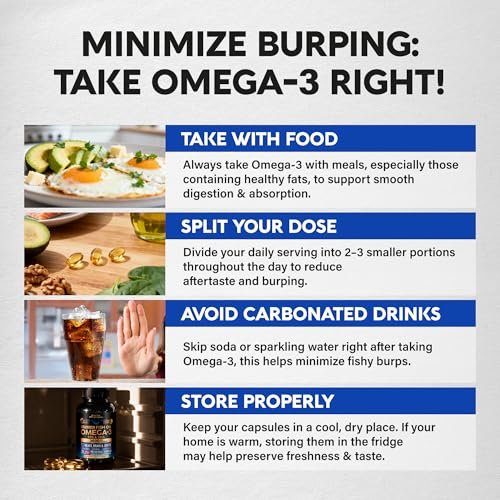 Omega 3 Fischöl 3600 mg - Omega 3 Nahrungsergänzung | EPA & DHA - Schwer metallfrei - Unterstützung für Herz, Gehirn & Gelenke - Gereinigtes Fischöl für Männer & Frauen - Labor getestet - Zitronengeschmack - 90 Weichkapseln