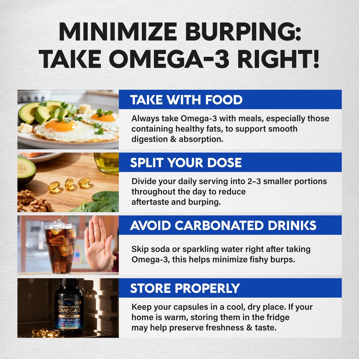 Omega 3 Fischöl 3600 mg - Omega 3 Nahrungsergänzung | EPA & DHA - Schwer metallfrei - Unterstützung für Herz, Gehirn & Gelenke - Gereinigtes Fischöl für Männer & Frauen - Labor getestet - Zitronengeschmack - 90 Weichkapseln