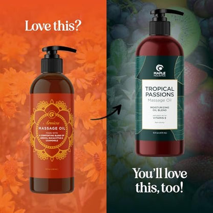 Arnica Massageöl zur Muskelentspannung - Beruhigendes Massageöl für den ganzen Körper mit Kamille, Lavendel, Pfefferminze & Rosmarin - Vegan & Ohne Gentechnik (240 ml)