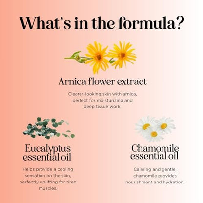 Arnica Massageöl zur Muskelentspannung - Beruhigendes Massageöl für den ganzen Körper mit Kamille, Lavendel, Pfefferminze & Rosmarin - Vegan & Ohne Gentechnik (240 ml)
