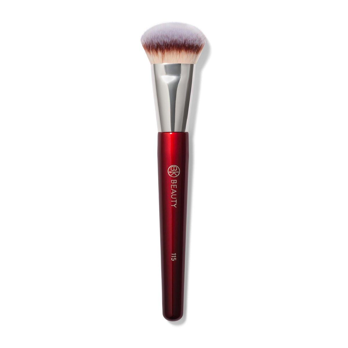 BK BEAUTY 115 Medium Contoured Foundation Pinsel – Konturierter Foundationpinsel für flüssiges Make-up - Make-up-Pinsel für flüssige oder cremige Foundation
