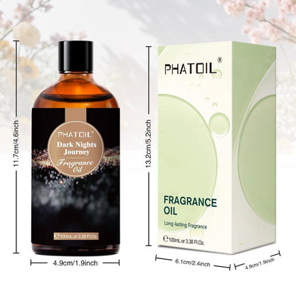 PHATOIL Dark Nights Journey Duftöl für Aromatherapie, 100 ml – Ätherisches Öl für Diffuser, Luftbefeuchter, Yoga, DIY Kerzen- und Seifenherstellung