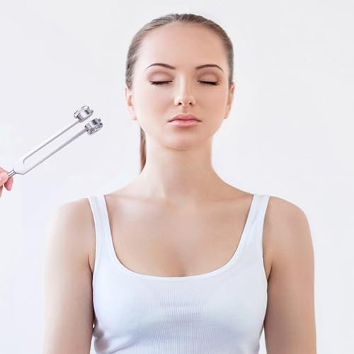 128 Hz Gewichtete Stimmgabel aus medizinischem Edelstahl für Klangtherapie – Professionelle C128 Stimmgabel mit Schlägel, Yoga- und Meditationszubehör