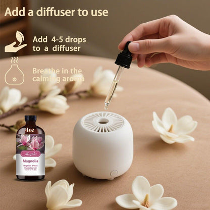 Magnolia Ätherisches Öl – Magnolia Duftöl für Diffuser, Luftbefeuchter, Massage, DIY Kerze, Seife, Yoga, Entspannung, geschenkfertig – MLYNKL (130 ml / 4,33 fl oz)