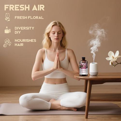 Magnolia Ätherisches Öl – Magnolia Duftöl für Diffuser, Luftbefeuchter, Massage, DIY Kerze, Seife, Yoga, Entspannung, geschenkfertig – MLYNKL (130 ml / 4,33 fl oz)