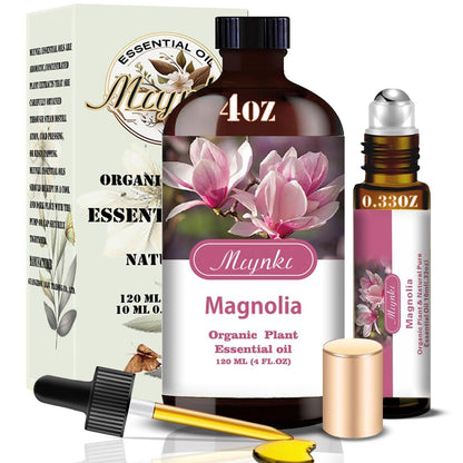Magnolia Ätherisches Öl – Magnolia Duftöl für Diffuser, Luftbefeuchter, Massage, DIY Kerze, Seife, Yoga, Entspannung, geschenkfertig – MLYNKL (130 ml / 4,33 fl oz)
