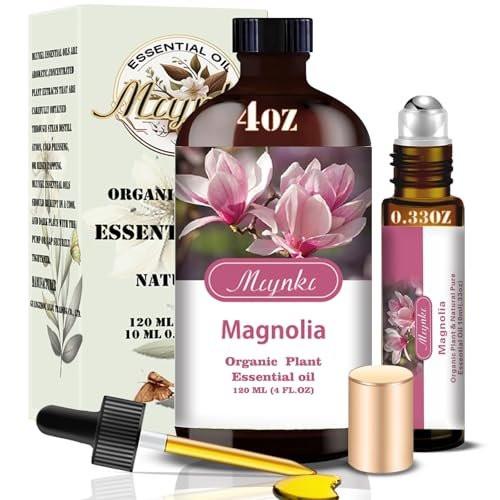 Magnolia Ätherisches Öl – Magnolia Duftöl für Diffuser, Luftbefeuchter, Massage, DIY Kerze, Seife, Yoga, Entspannung, geschenkfertig – MLYNKL (130 ml / 4,33 fl oz)