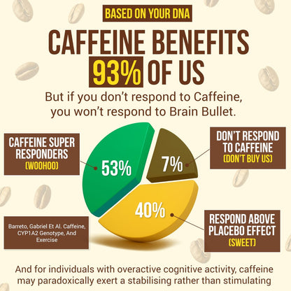 160 mg L-Theanin + 80 mg Koffein Kaugummi – Kaffee-Karamell-Geschmack – Steigert Produktivität, geistige Klarheit und Wachsamkeit – 2er-Pack (8 Portionen) – Brain Bullet – Energie-Gum & Fokus-Gummy Upgrade
