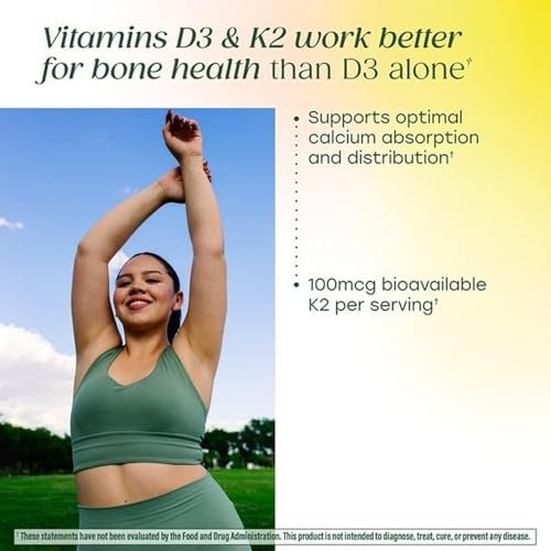 MegaFood Vitamin D3 & K2 Pfirsich-Gummis 5000 IE, 60 Stück