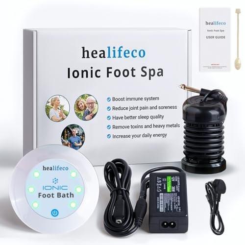 Ionisches Fußbad von Healifeco – Ion Fußbad Detox Maschine für Toxine, Schwermetalle & freie Radikale – Aktiviert 2.000 Fußdetox-Knoten – Einfaches 30-Minuten-Heimdetox – Über 90.000 zufriedene Anwender vertrauen darauf