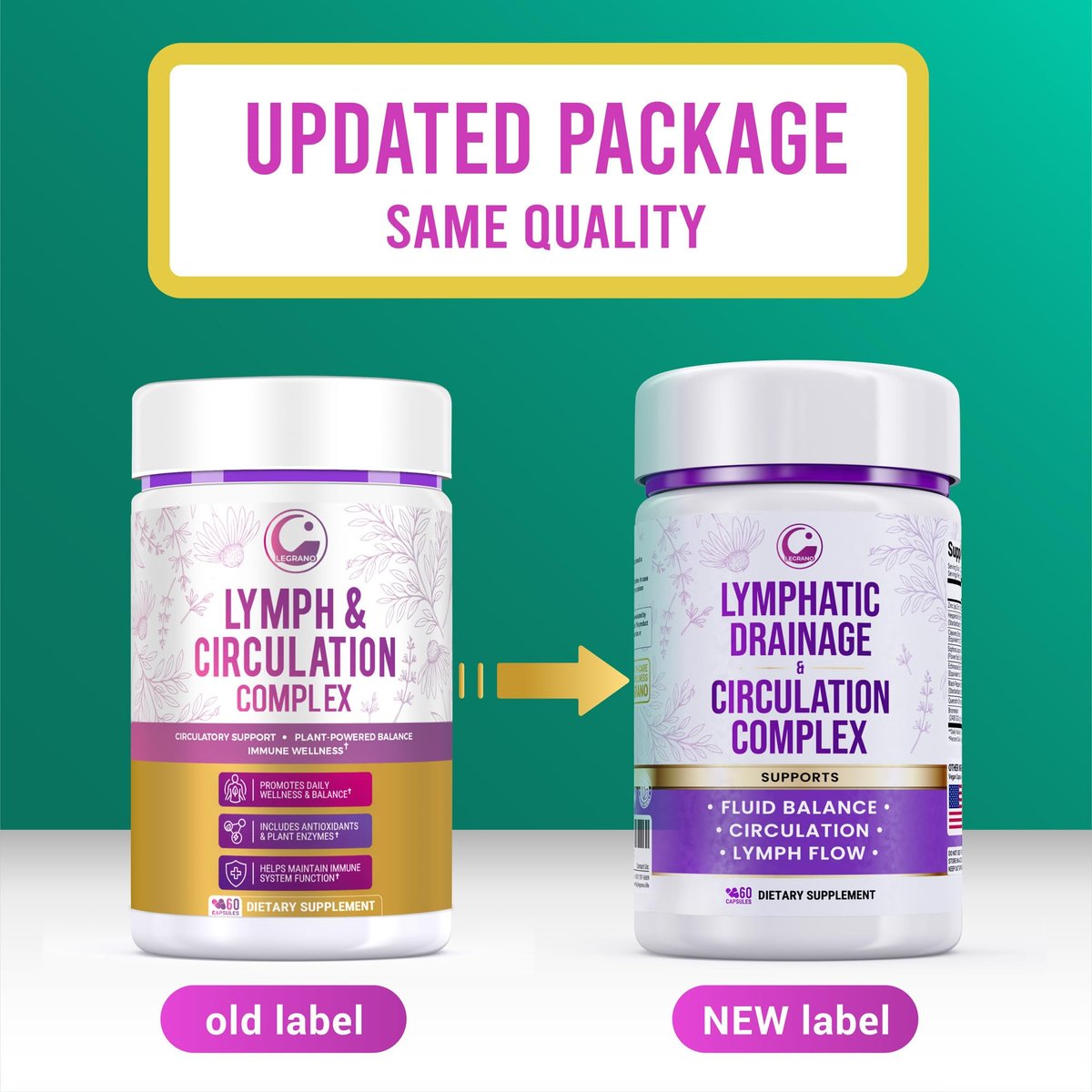 Fortgeschrittene Lymphdrainage Ergänzung – Lymphreinigung & Lymphsystem Unterstützung mit Hesperidin, Rutin, Quercetin mit Bromelain – Kräuterformel für das Lymphsystem – 60 Kapseln
