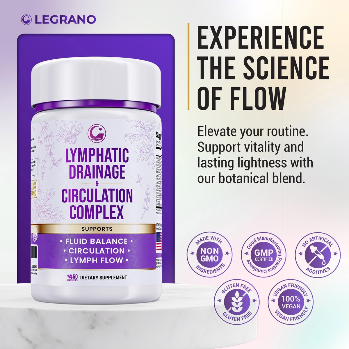 Fortgeschrittene Lymphdrainage Ergänzung – Lymphreinigung & Lymphsystem Unterstützung mit Hesperidin, Rutin, Quercetin mit Bromelain – Kräuterformel für das Lymphsystem – 60 Kapseln