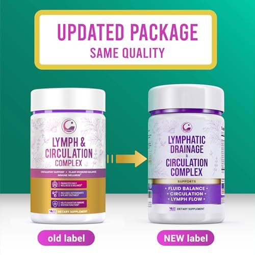 Fortgeschrittene Lymphdrainage Ergänzung – Lymphreinigung & Lymphsystem Unterstützung mit Hesperidin, Rutin, Quercetin mit Bromelain – Kräuterformel für das Lymphsystem – 60 Kapseln