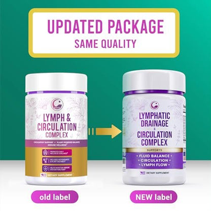 Fortgeschrittene Lymphdrainage Ergänzung – Lymphreinigung & Lymphsystem Unterstützung mit Hesperidin, Rutin, Quercetin mit Bromelain – Kräuterformel für das Lymphsystem – 60 Kapseln