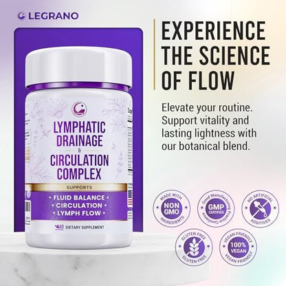 Fortgeschrittene Lymphdrainage Ergänzung – Lymphreinigung & Lymphsystem Unterstützung mit Hesperidin, Rutin, Quercetin mit Bromelain – Kräuterformel für das Lymphsystem – 60 Kapseln