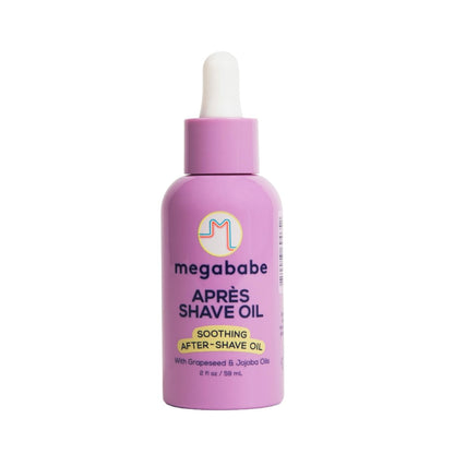 Megababe Après Shave Oil | Beruhigendes After-Shave Öl | Mit Traubenkern- & Jojobaöl | 2 fl oz