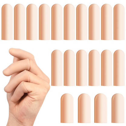 BMKYUET 20 Stück Gel-Fingerlinge – Wiederverwendbare Silikon-Fingerschützer und Daumenschützer, flexible Schutzschilde für steife, schmerzende Finger gegen Trockenheit, Reibung und Hautstress bei täglichen Aktivitäten