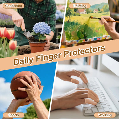 BMKYUET 20 Stück Gel-Fingerlinge – Wiederverwendbare Silikon-Fingerschützer und Daumenschützer, flexible Schutzschilde für steife, schmerzende Finger gegen Trockenheit, Reibung und Hautstress bei täglichen Aktivitäten