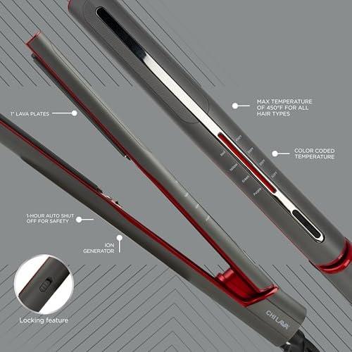 CHI Lava Glide Hairstyling Iron – Keramik-Glätteisen für seidig glattes Haar & langanhaltenden Glanz, 1 Zoll