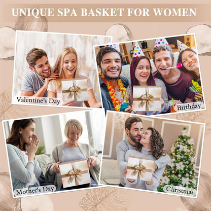 Geschenke für Frauen – Bath & Body Geschenkset mit Kokosnuss-Duft, 12-teiliges Home Spa Set für Selbstpflege, entspannendes Badeset zum Muttertag, Geburtstag, Weihnachten für Mama, Schwester, Ehefrau