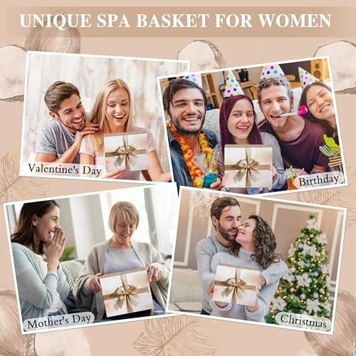 Geschenke für Frauen – Bath & Body Geschenkset mit Kokosnuss-Duft, 12-teiliges Home Spa Set für Selbstpflege, entspannendes Badeset zum Muttertag, Geburtstag, Weihnachten für Mama, Schwester, Ehefrau