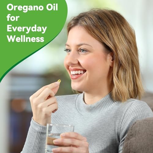 Oreganoöl mit Schwarzkümmelöl, 6000 mg Oreganoöl Kapseln Bio mit Carvacrol & Thymochinon, 2-in-1 Nahrungsergänzungsmittel für die Immunabwehr, Nicht-GVO, Leicht zu Schlucken, 2 Flaschen, Insgesamt 120 Softgels
