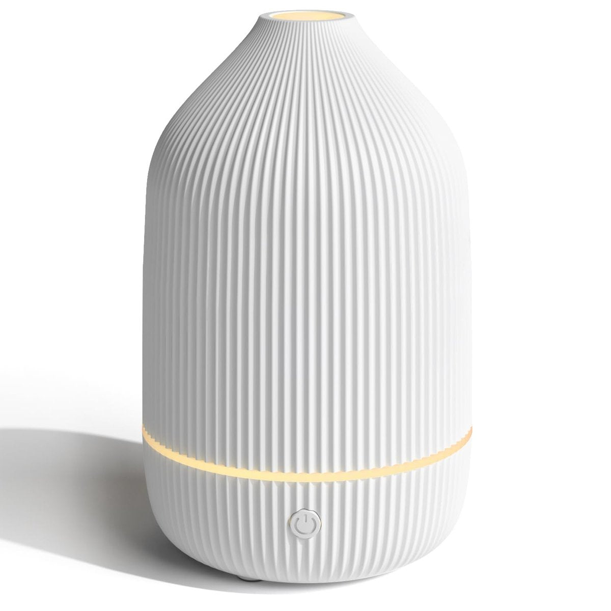Salubrito 100ml Aromatherapie Diffuser, Ultraschall Diffuser für Ätherische Öle, Mini Luftbefeuchter mit 7 LED Farben & Auto-Abschaltung, Weiß