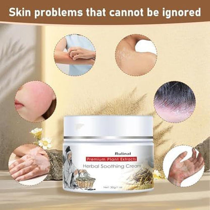 Rulinal Kräuter-Beruhigungscreme - Antibakterielle Naturcreme gegen Psoriasis, Ekzeme & Hautprobleme - 85g