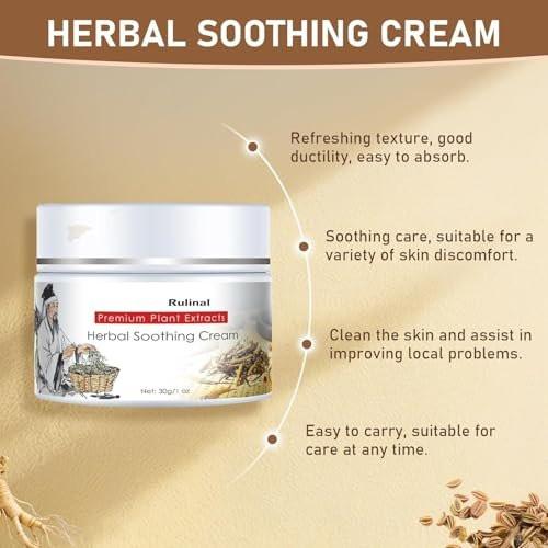 Rulinal Kräuter-Beruhigungscreme - Antibakterielle Naturcreme gegen Psoriasis, Ekzeme & Hautprobleme - 85g