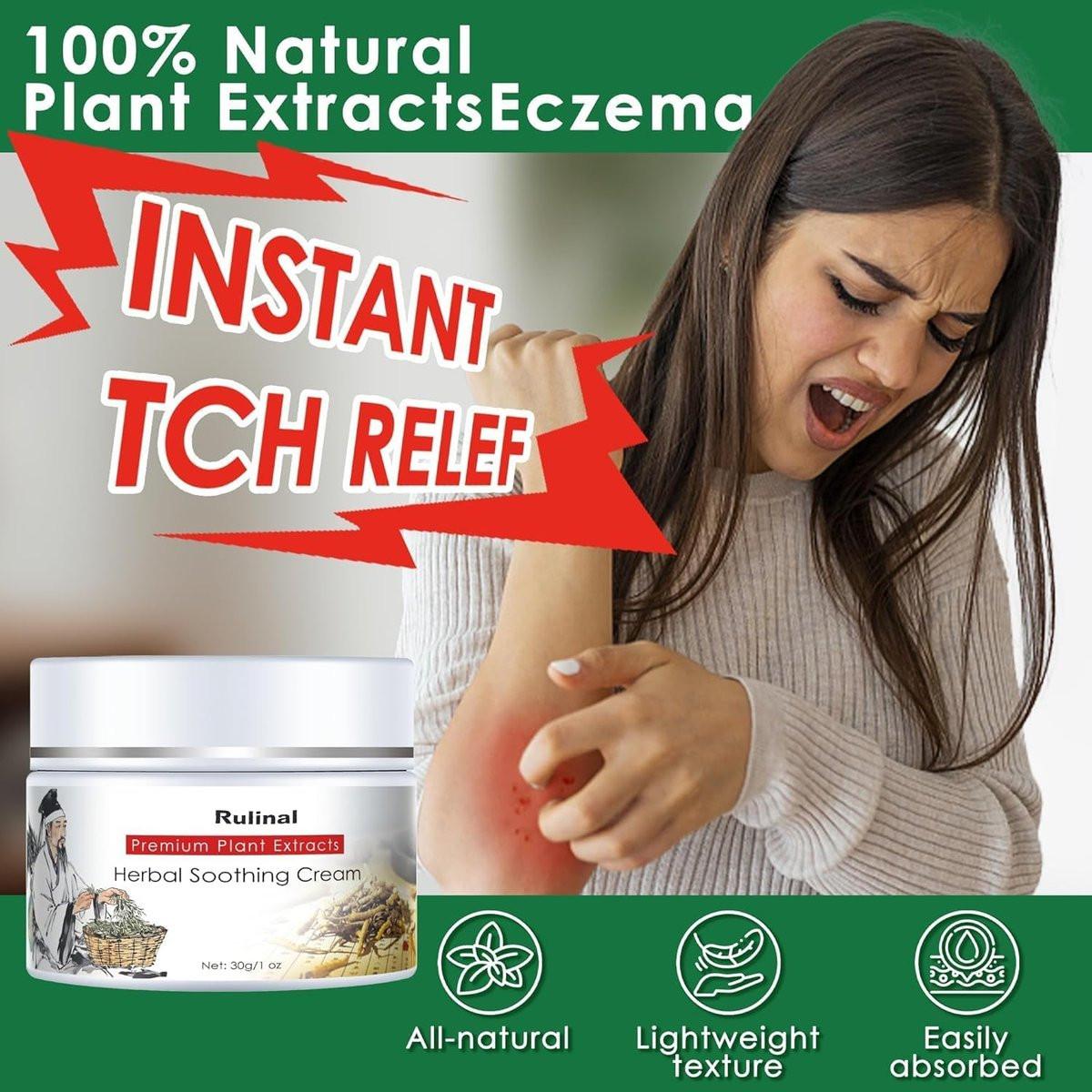 Rulinal Kräuter-Beruhigungscreme - Antibakterielle Naturcreme gegen Psoriasis, Ekzeme & Hautprobleme - 85g