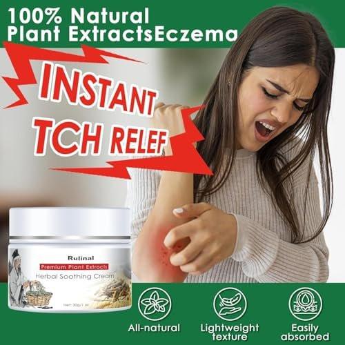 Rulinal Kräuter-Beruhigungscreme - Antibakterielle Naturcreme gegen Psoriasis, Ekzeme & Hautprobleme - 85g