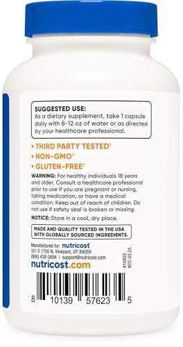 Nutricost Fenchelsamen-Extrakt 240 Kapseln für 240 Portionen pro Flasche - Veganes Fenchelpräparat
