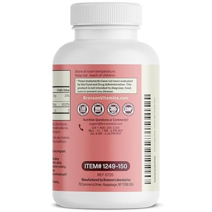 Bronson Kollagenpeptide 3000 mg (pro Portion) mit Biotin & Vitamin C – für Haar, Haut & Nägel, Nicht-GVO, 150 Tabletten