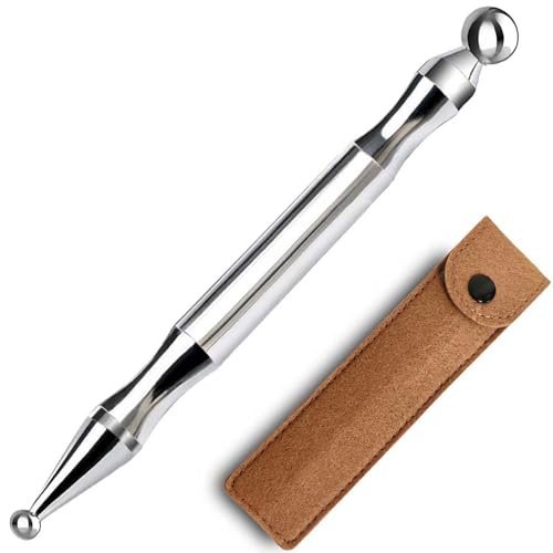 BYYDDIY Doppelkopf-Werkzeug aus Edelstahl für Gesichtsreflexzonenmassage & Triggerpunktmassage – Tiefengewebsmassagegerät (P-L)