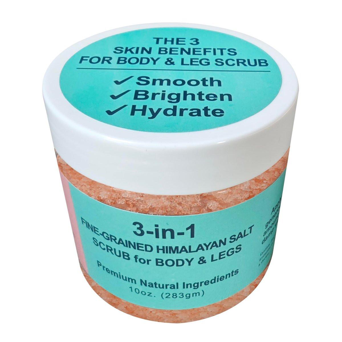 EnYounger™ 3-in-1 Feinkörniges Himalaya-Salzpeeling für Körper und Beine – Peelt, glättet, hellt auf und hydratisiert natürlich (283 g / 10 oz)