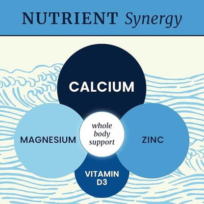 Calcium Magnesium Zink D3 Kapseln | Starke Knochen, Gesunde Zähne & Immununterstützung | Calciumcitrat, Magnesium und Zink mit Vitamin D3 | 4-in-1 Cal Mag Supplement | 90 Tabletten (1 Monatsvorrat)