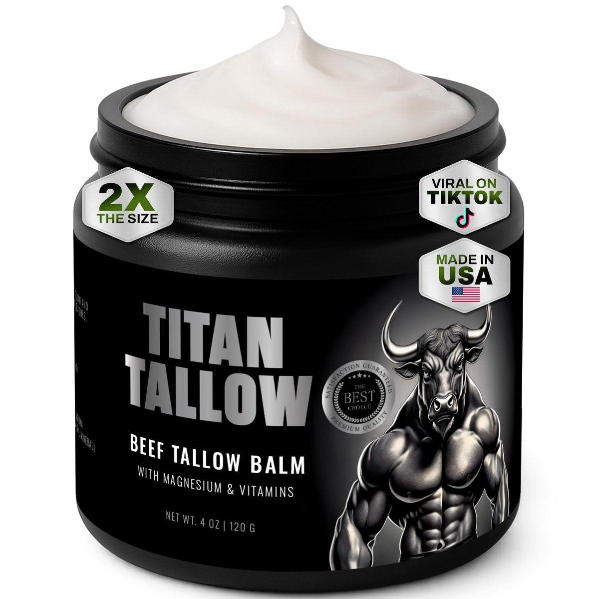 Beef Tallow Hautbalsam mit Magnesium – Bio Weidefleisch-Talg & Manuka Honig für Gesicht, Körper, Schlaf & Muskelentspannung