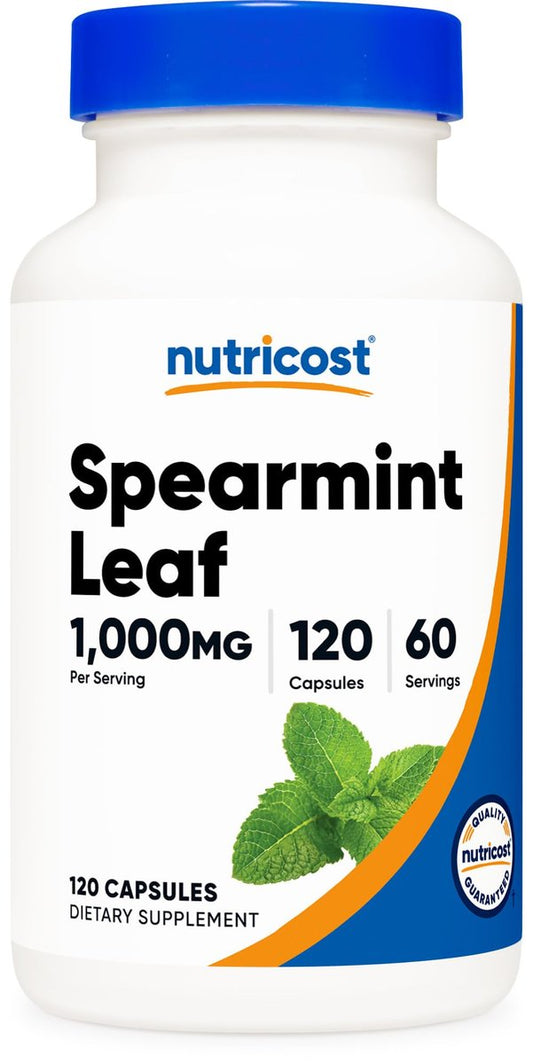 Nutricost Spearmint Leaf (1000mg) 120 Kapseln - Minze Ergänzung, GMO-frei, Glutenfrei, 60 Portionen