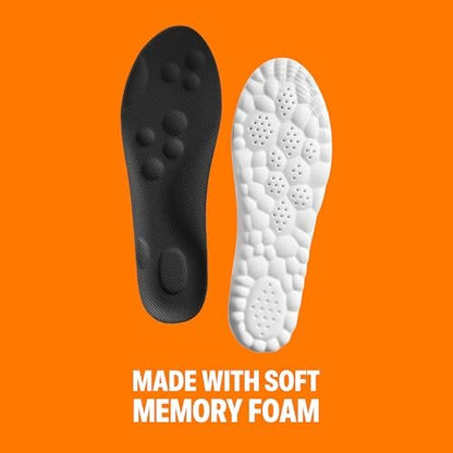 4D Cloud Einlegesohlen für Herren - Memory Foam Sohlen für Schuhe und Stiefel - Zuschneidbare Einlagen gegen Fußschmerzen und Ermüdung (Schwarz, L)