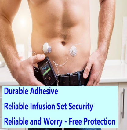30 Stück wasserdichte Infusionsstellen-Pflaster für CGM-Sensoren, kompatibel mit Medtronic 780G/770G, Tandem t:Slim X2/Mobi – hypoallergene Klebepflaster mit 0,8 Zoll Loch, 14 Tage Tragedauer, vorgeschnittene atmungsaktive transparente Pflaster