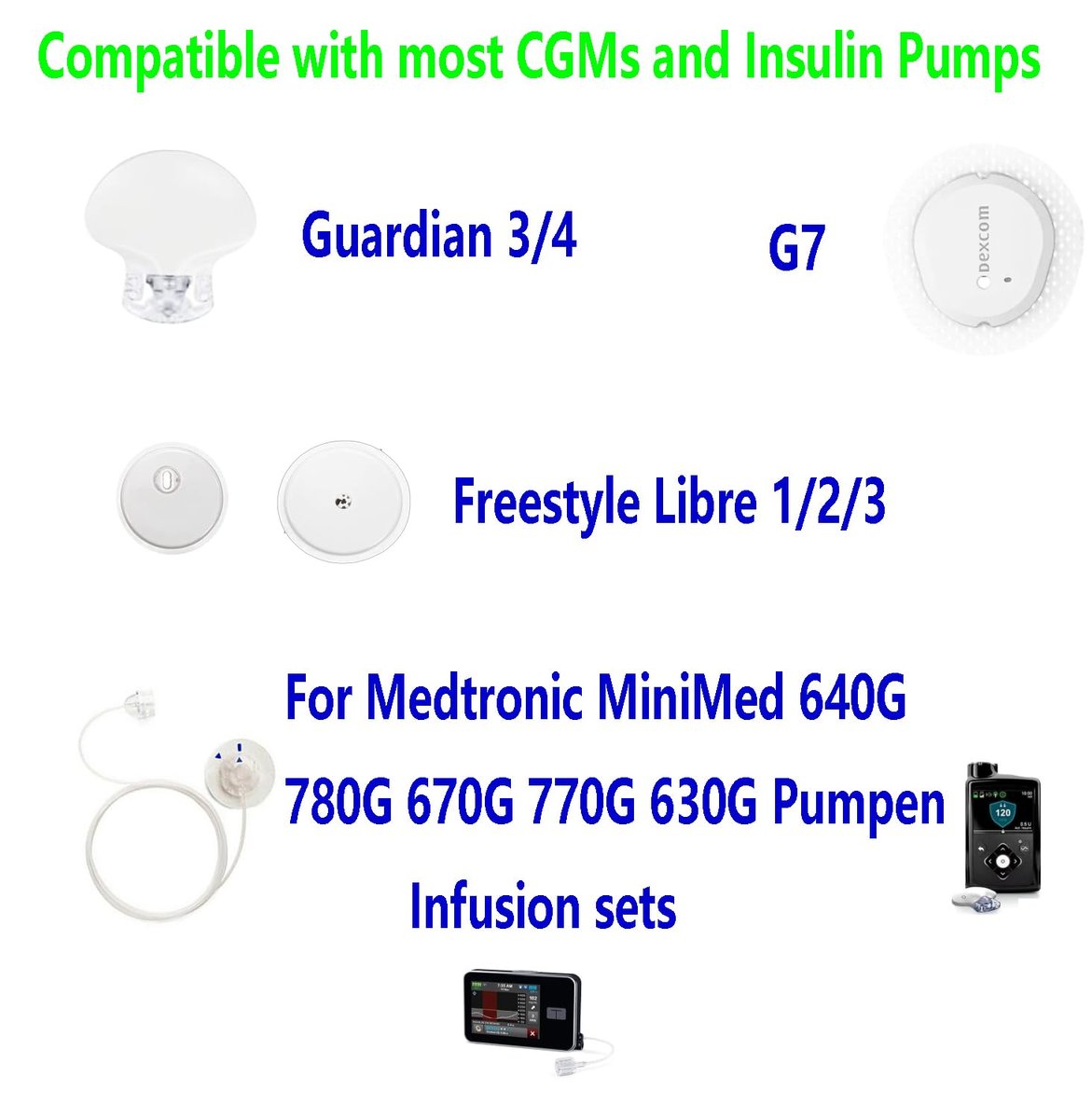 30 Stück wasserdichte Infusionsstellen-Pflaster für CGM-Sensoren, kompatibel mit Medtronic 780G/770G, Tandem t:Slim X2/Mobi – hypoallergene Klebepflaster mit 0,8 Zoll Loch, 14 Tage Tragedauer, vorgeschnittene atmungsaktive transparente Pflaster