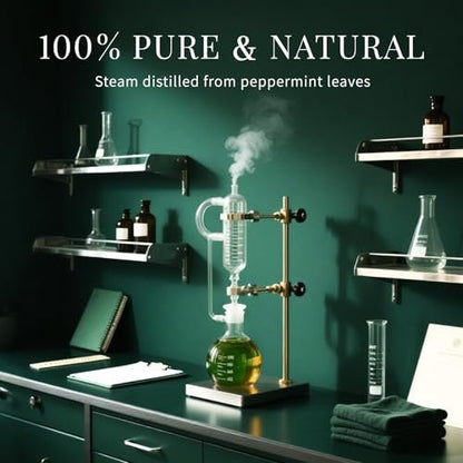 SU JUABA Pfefferminzöl 118 ml – 100% reines & natürliches Aromatherapieöl für Diffuser, Spray, Haut und Haar