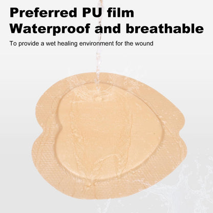 Sakraler Schaumverband, Silikon-Schaumverband mit Rand, 7x7 große Wundauflage für Druckgeschwüre am Gesäß, superabsorbierendes Druckgeschwür-Präventionspad, wasserdicht & atmungsaktiv (10er-Pack)